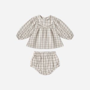 Rylee + Cru Mia Plaid Baby Outfit Set 6-12 month New With Tags